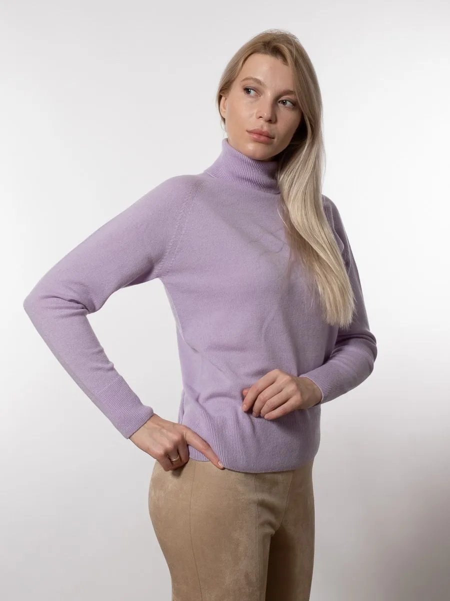 Тонкий свитер из шерсти мериноса и кашемира Gerry Ross, цвет сиреневый